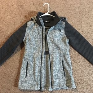 North Face Gray Hooded Winter Jacket